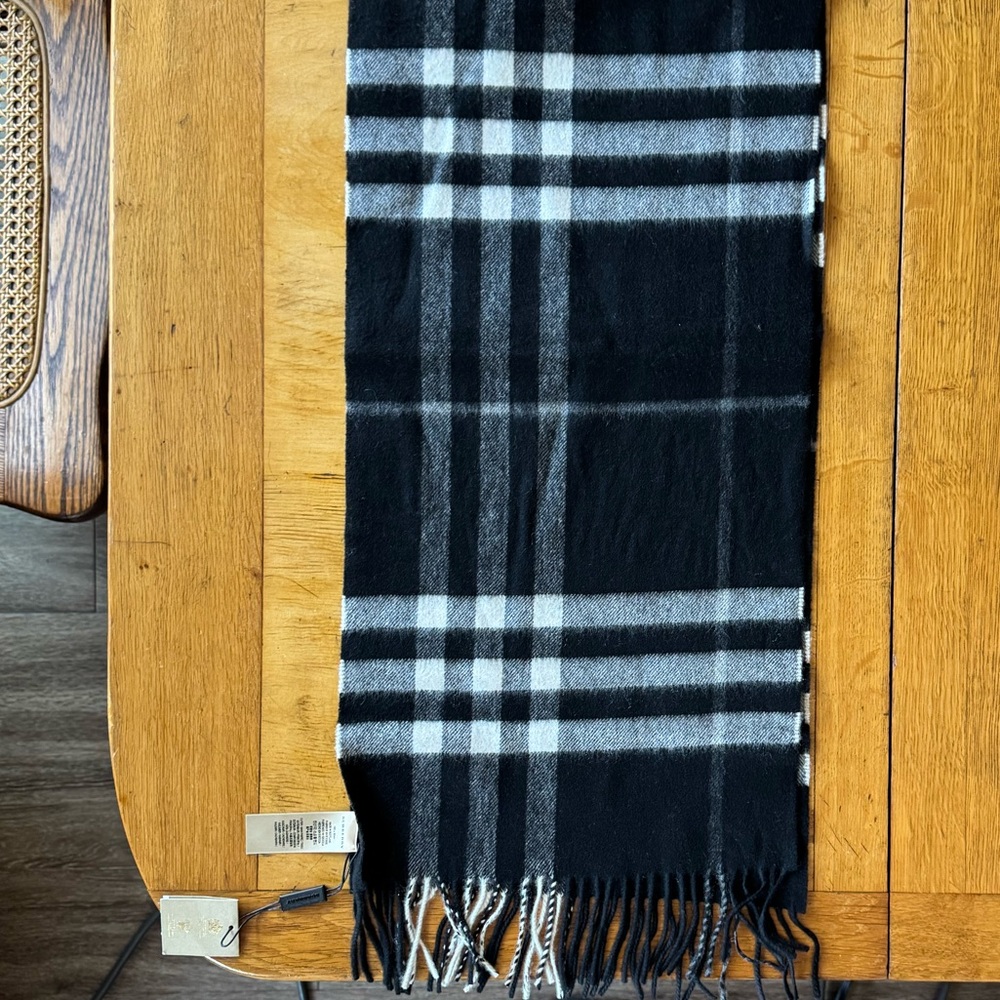 Burberry check cashmere scarf